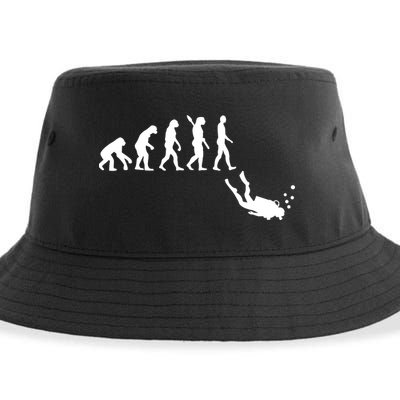 Scuba Diver Evolution Sustainable Bucket Hat