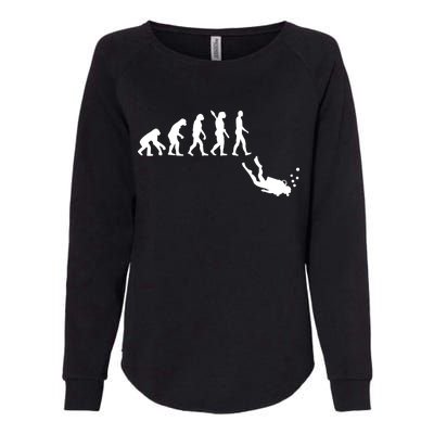 Scuba Diver Evolution Womens California Wash Sweatshirt