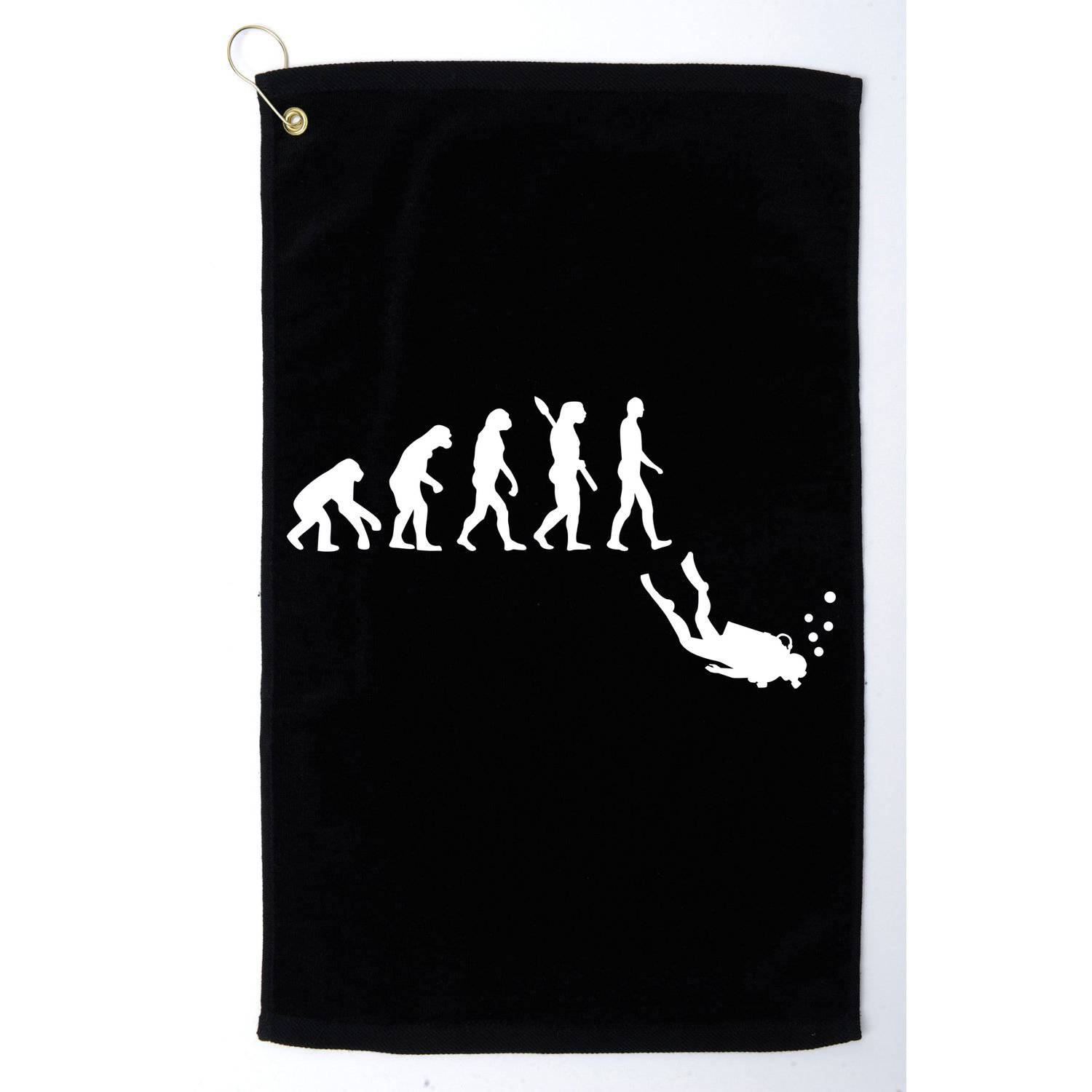 Scuba Diver Evolution Golf Towel