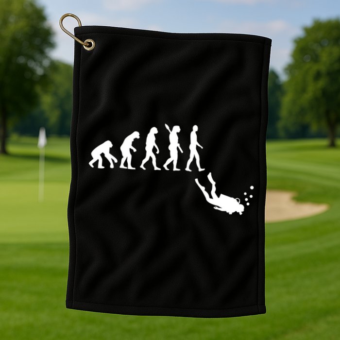 Scuba Diver Evolution Golf Towel