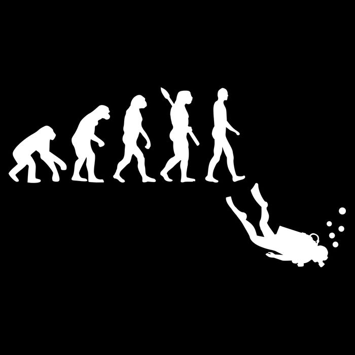 Scuba Diver Evolution Crop Top