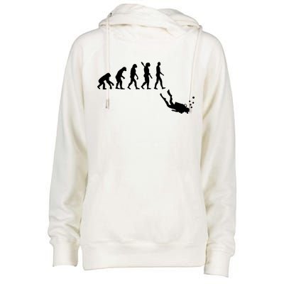 Scuba Diver Evolution Womens Funnel Neck Pullover Hood