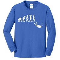 Scuba Diver Evolution Kids Long Sleeve Shirt