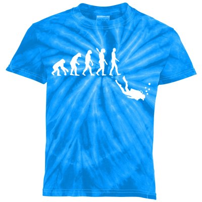 Scuba Diver Evolution Kids Tie-Dye T-Shirt