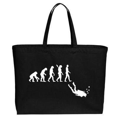 Scuba Diver Evolution Cotton Canvas Jumbo Tote