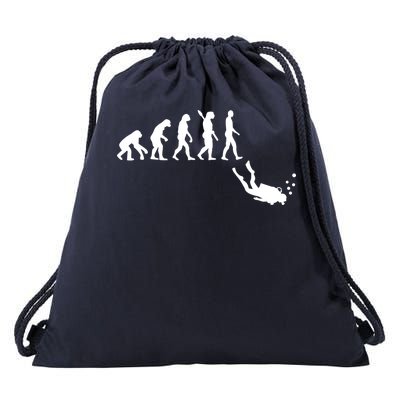 Scuba Diver Evolution Drawstring Bag