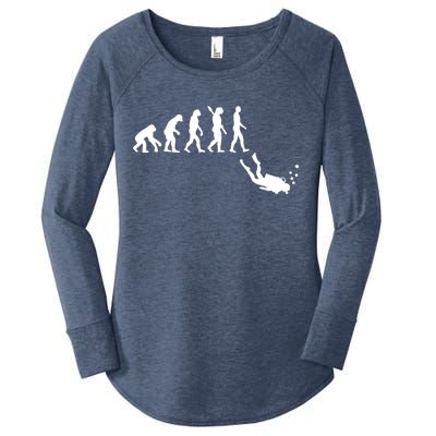 Scuba Diver Evolution Women's Perfect Tri Tunic Long Sleeve Shirt