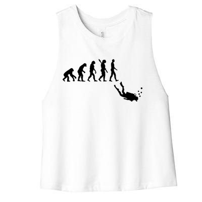 Scuba Diver Evolution Women's Racerback Cropped Tank