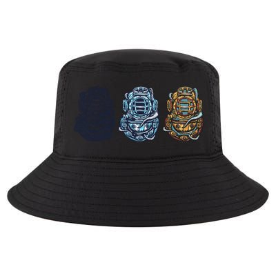 Scuba Diver Vintage Cool Comfort Performance Bucket Hat