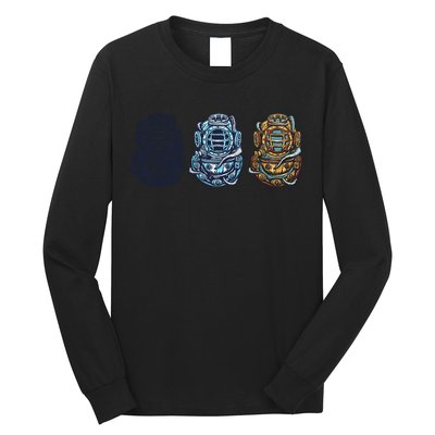 Scuba Diver Vintage Long Sleeve Shirt