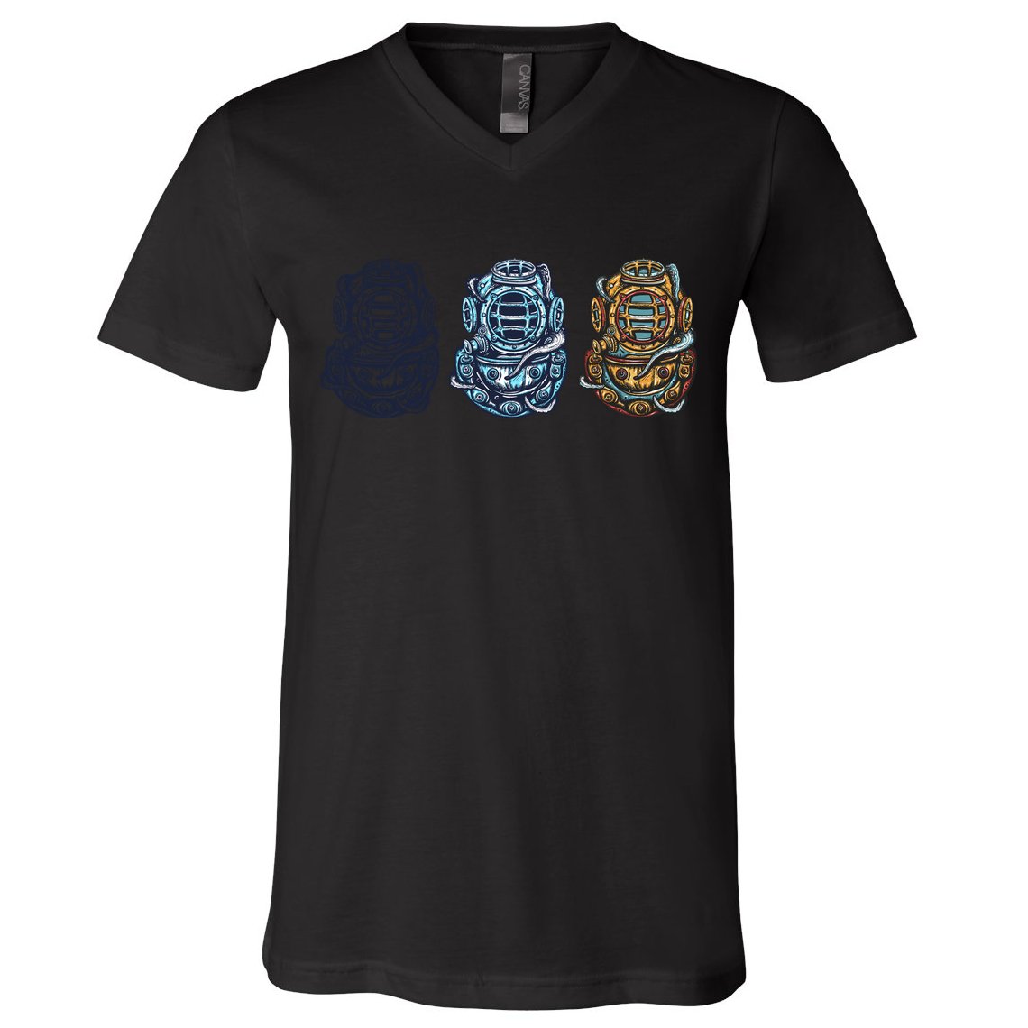 Scuba Diver Vintage V-Neck T-Shirt