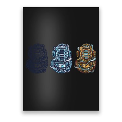 Scuba Diver Vintage Poster