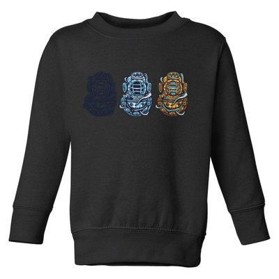 Scuba Diver Vintage Toddler Sweatshirt