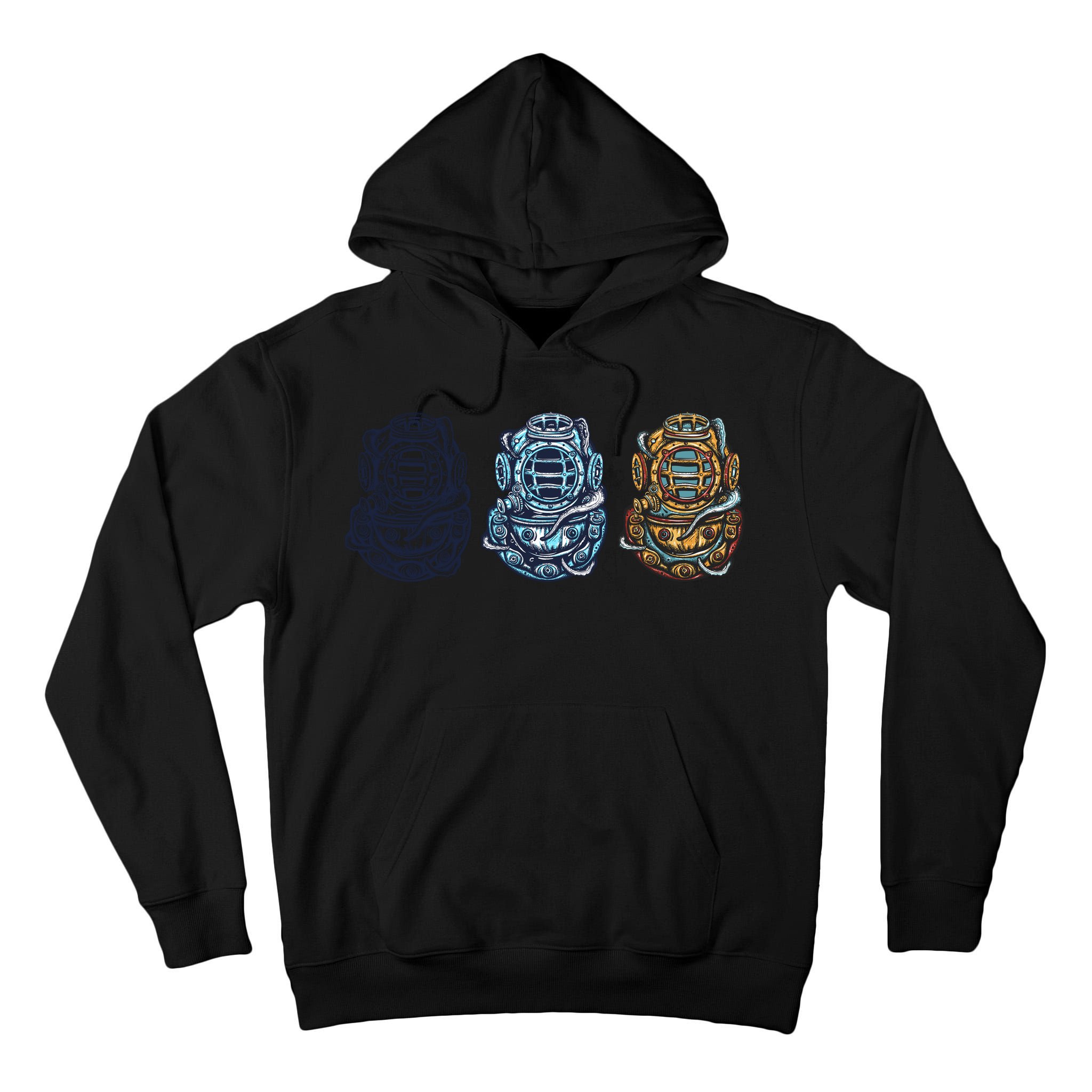 Scuba Diver Vintage Tall Hoodie