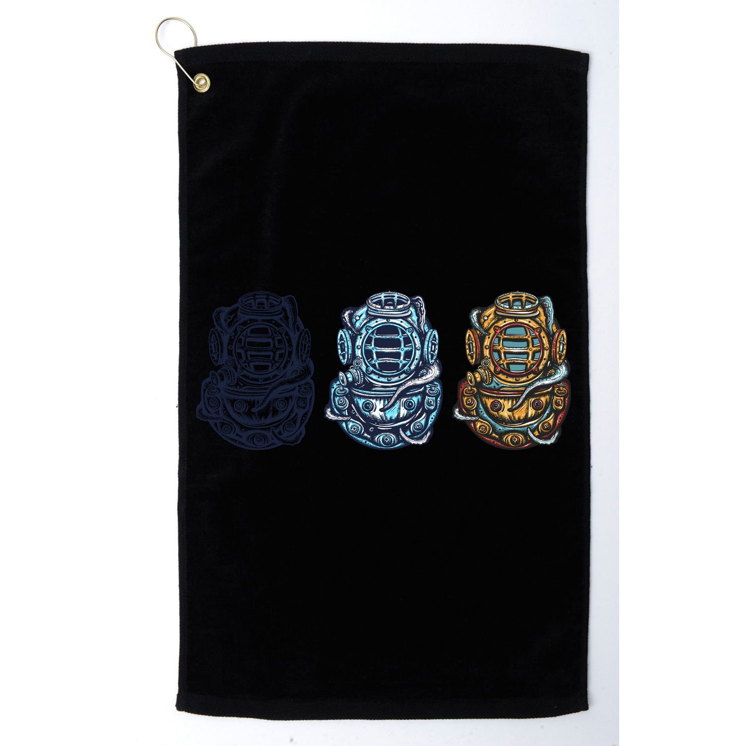 Scuba Diver Vintage Golf Towel