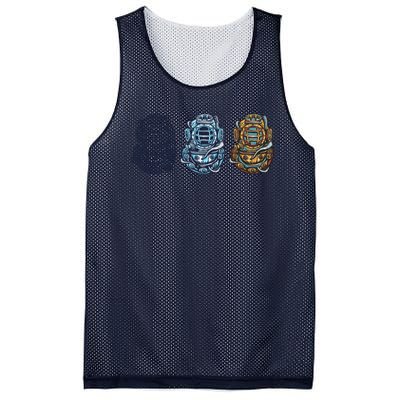 Scuba Diver Vintage Mesh Reversible Basketball Jersey Tank