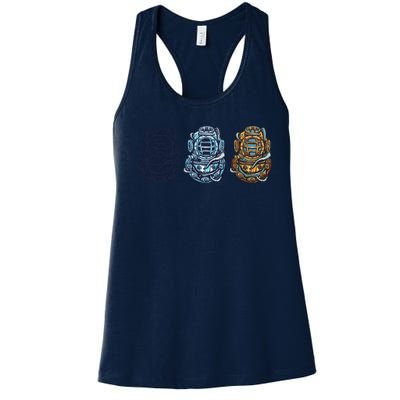 Scuba Diver Vintage Women's Racerback Tank