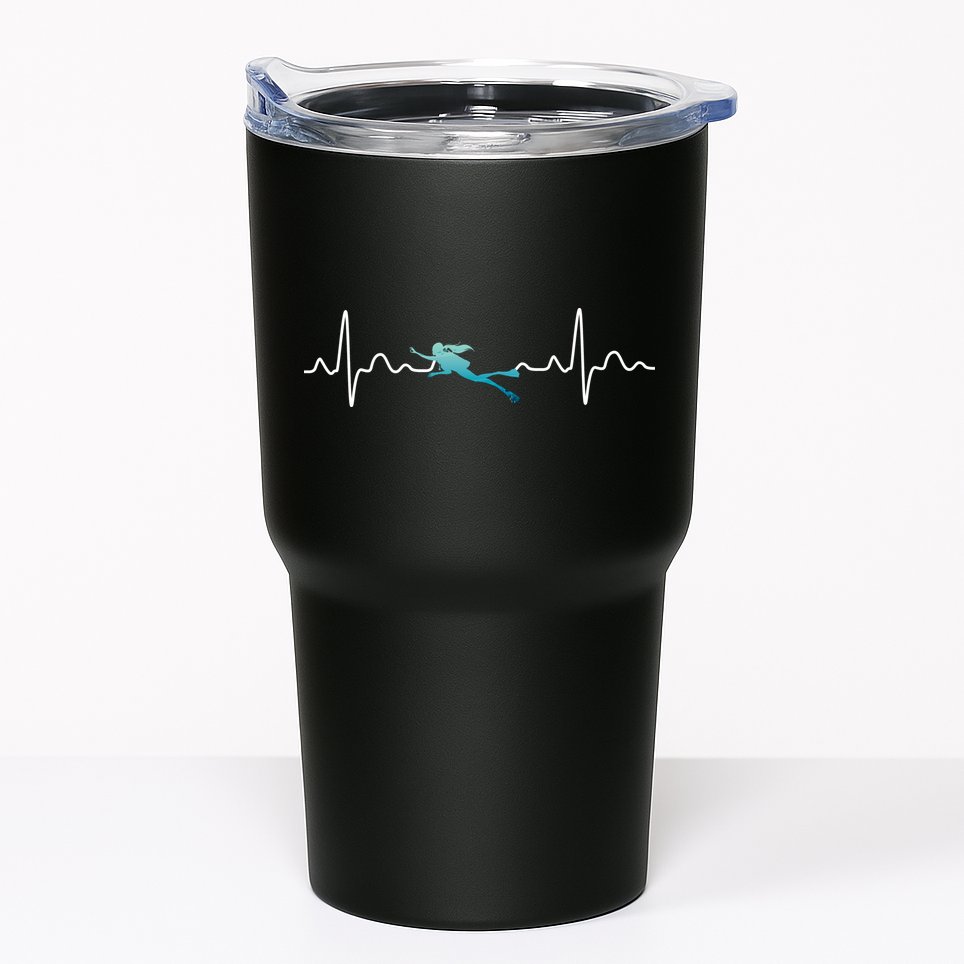 Scuba Diving Heartbeat Pulse Tumbler