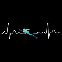Scuba Diving Heartbeat Pulse Cropped Pullover Crew
