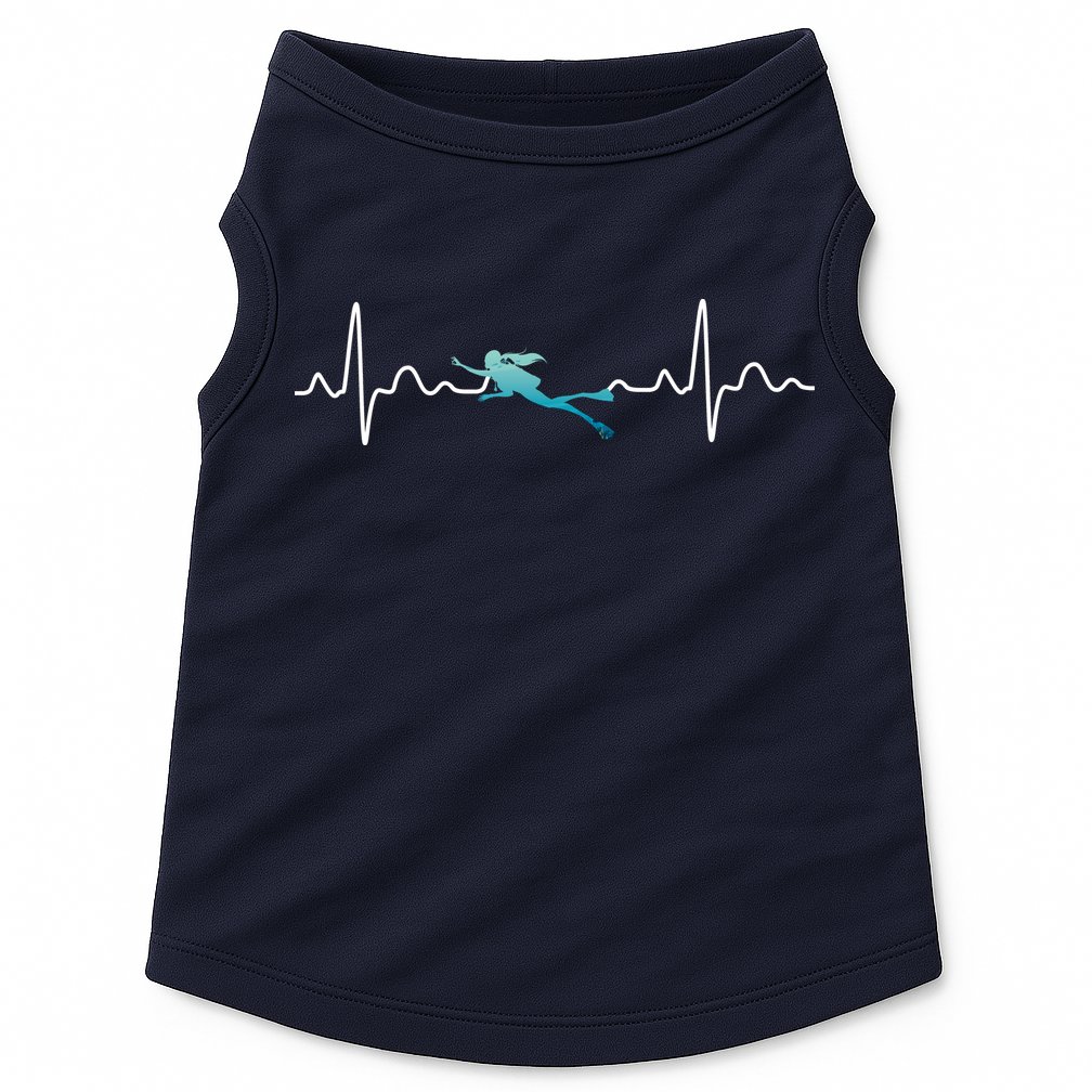 Scuba Diving Heartbeat Pulse Doggie Tank
