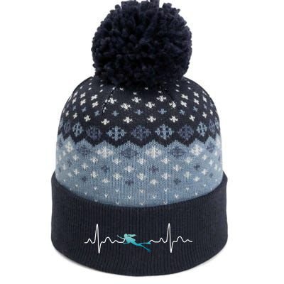 Scuba Diving Heartbeat Pulse The Baniff Cuffed Pom Beanie