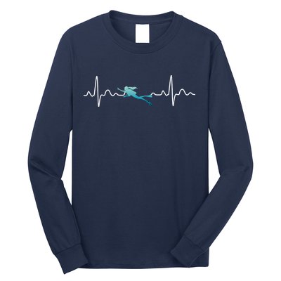 Scuba Diving Heartbeat Pulse Long Sleeve Shirt