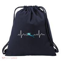 Scuba Diving Heartbeat Pulse Drawstring Bag