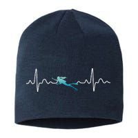 Scuba Diving Heartbeat Pulse Sustainable Beanie