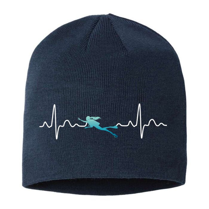 Scuba Diving Heartbeat Pulse Sustainable Beanie