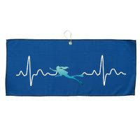 Scuba Diving Heartbeat Pulse Large Microfiber Waffle Golf Towel