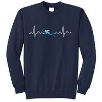 Scuba Diving Heartbeat Pulse Tall Sweatshirt