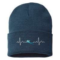 Scuba Diving Heartbeat Pulse Sustainable Knit Beanie