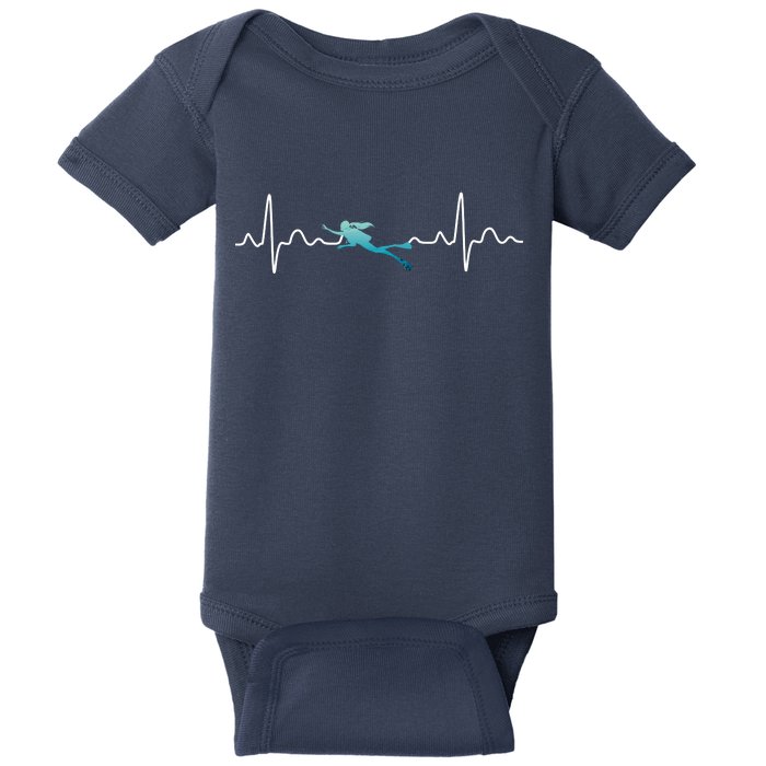 Scuba Diving Heartbeat Pulse Baby Bodysuit