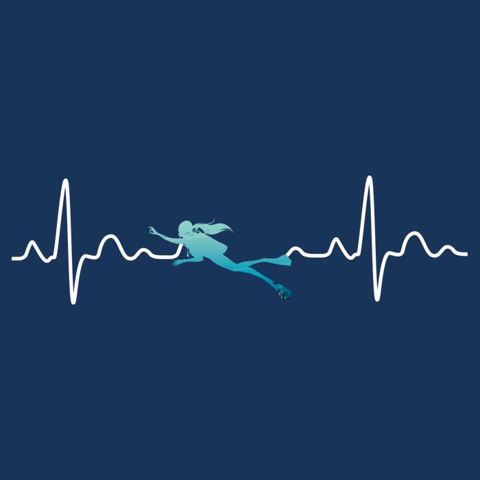 Scuba Diving Heartbeat Pulse Baby Bodysuit