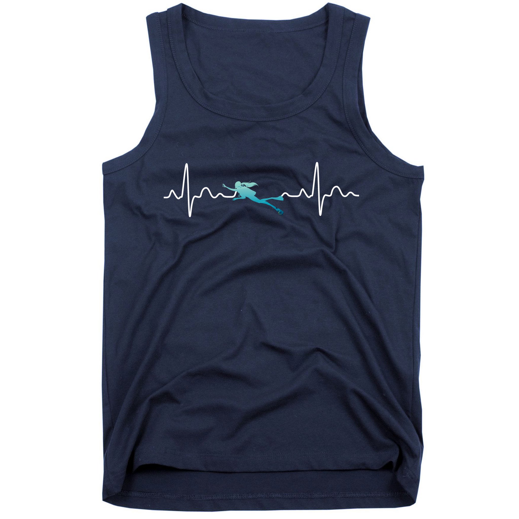 Scuba Diving Heartbeat Pulse Tank Top