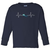 Scuba Diving Heartbeat Pulse Toddler Long Sleeve Shirt