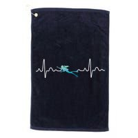 Scuba Diving Heartbeat Pulse Golf Towel