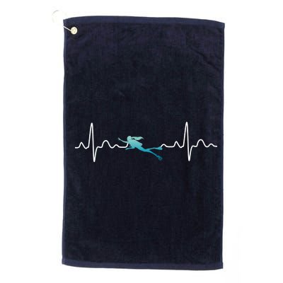 Scuba Diving Heartbeat Pulse Platinum Collection Golf Towel