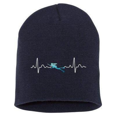 Scuba Diving Heartbeat Pulse Short Acrylic Beanie