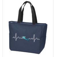 Scuba Diving Heartbeat Pulse Zip Tote Bag