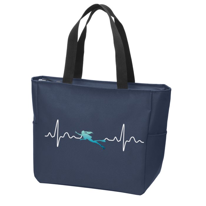 Scuba Diving Heartbeat Pulse Zip Tote Bag