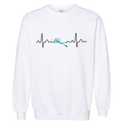 Scuba Diving Heartbeat Pulse Garment-Dyed Sweatshirt