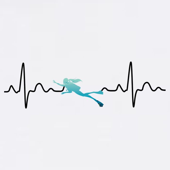 Scuba Diving Heartbeat Pulse Garment-Dyed Sweatshirt