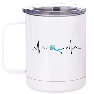 Scuba Diving Heartbeat Pulse 12 oz Stainless Steel Tumbler Cup