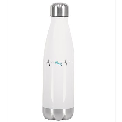 Scuba Diving Heartbeat Pulse Stainless Steel Insulated Water Bottle