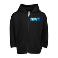 Scuba Diving Ocean Toddler Zip Fleece Hoodie