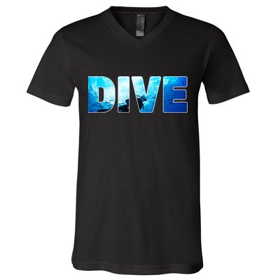 Scuba Diving Ocean V-Neck T-Shirt