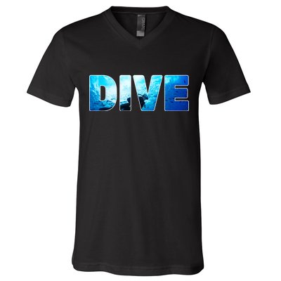 Scuba Diving Ocean V-Neck T-Shirt