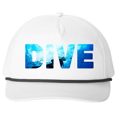 Scuba Diving Ocean Snapback Five-Panel Rope Hat