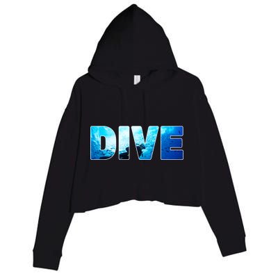 Scuba Diving Ocean Crop Fleece Hoodie